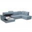 Bergamo U Shape Corner sofa Left (Blue fabric Viton 198)