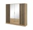 NELLY 4D+LUS Wardrobe (oak artisan/black lamella)