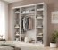 SW-GRE 200 cm Schwebetürenschrank,Weiß matt/Schwarz matt