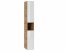 Abura White/Oak Craft 805 White Piekarams augstais skapītis vannas istabai 2 Durvis 25CM