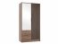 NELLY 2D+LUS Wardrobe (nut/black lamella)