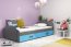 LIL- 1 Jugendbett 90x200 mit Matratze und Schublade,grau