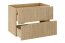 Nordic-Cremona Badmöbel-Set 80cm mit Waschtischplatte und Hochschrank