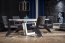 BLANCO (160-200) Extendable dining table white marble/white