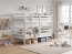 Bunk bed with with mattresses 200x90,white