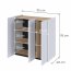 EASY EA-03 Chest 3d with lighting - white gloss/oak scandi