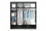 MARSYLIA 203 Sliding door wardrobe,Black matte/black glossy