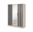 NELLY 3D+LUS Skapis (cashmere/black lamellas)