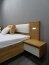 XELO G LOZ+ST 160X200 Двуспальная кровать +2 прикроватные тумбочки Craft золотой дуб/белый мат