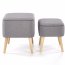 PULA set of two stools, color: grey