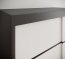 SW-LIZ 120 cm Schwebetürenschrank,Schwarz matt/Weiß matt