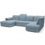 Bergamo U Shape Corner sofa Left (Blue fabric Viton 198)
