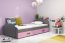 LIL- 1 Jugendbett 90x200 mit Matratze und Schublade,grau