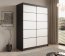 SW-CAL 150 cm Schwebetürenschrank,Schwarz matt/Weiß matt