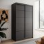 SW-LIZ 120 cm Sliding wardrobe,Black matt