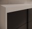 SW-VER 100 cm Schwebetürenschrank,Weiß matt/Schwarz matt