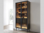 Lumi- A Oak dunin/black Glass-fronted cabinet